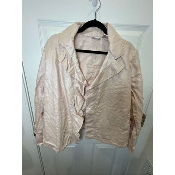 Chicos women’s bundle lot pink blush jacket and tank Chicos size 3 or large - Picture 2 of 10